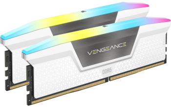 Kit memorie RAM Corsair 64GB DDR5 6000MHz (2x32GB) Vengeance RGB Alb