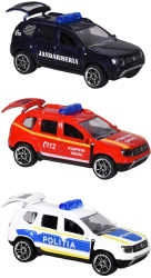 Set Majorette Dacia Duster SOS cu masina de jandarmerie salvare si politie