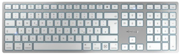 Tastatura CHERRY KW 9100 SLIM USB QWETRZ germana Argintiu 