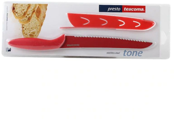 Cutit cu teaca pentru paine Presto Tone Tescoma 20 cm rosu 