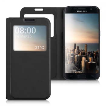 Husa pentru Samsung Galaxy S7 Piele ecologica Negru 37135.01 