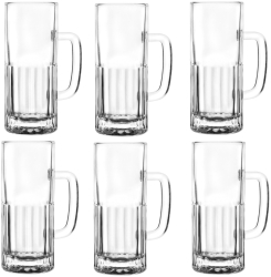 Set 6 halbe Raki pentru bere 600ml 8 2xh20cm 