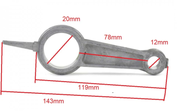 Biela pentru piston cap compresor 47mm 78x20x12mm NR.568 