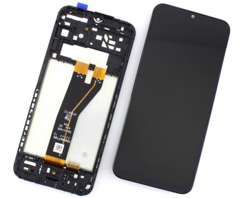 Display ecran cu Touchscreen si Rama compatibil cu Samsung A14 5G A146 SM-A146B Negru 