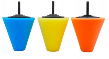 Set de 3 bureti tip con de lustruit pentru jante 150 mm KD1592 Kraftdele 