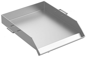 Plita inox pentru gratar pe carbuni gaz sau electric Plancha Inox 40 6 x 45 7 x 6 cm cu manere 