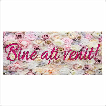 Banner MEDIA Bine ati venit model 1 300 x 120 cm 