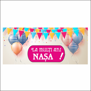 Banner MEDIA La multi ani nasa model 1 150 x 60 cm 