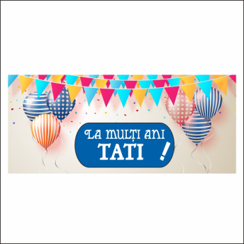Banner MEDIA La multi ani tati model 1 200 x 80 cm 