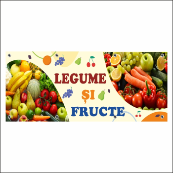 Banner MEDIA Legume si fructe model 1 200 x 80 cm 