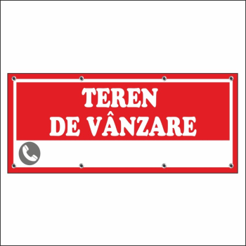 Banner MEDIA Teren de vanzare model 2 300 x 120 cm 