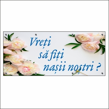 Banner MEDIA Vrei sa fiti nasii nostri model 2 300 x 120 cm 