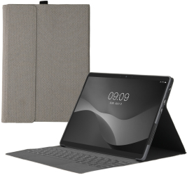 Book Cover kwmobile pentru Microsoft Surface Pro 8 13 Textil Gri 56479.25