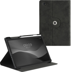 Book Cover kwmobile pentru Samsung Galaxy Tab S6 Lite/Galaxy Tab S6 Lite 2022 Piele ecologica Negru 60308.01 