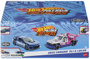 HOT WHEELS SET 2 MASINUTE METALICE PULL BACK CAMARO ZL1 2022 SI LOLUX 1 43 