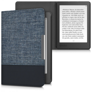 Husa pentru Kobo Aura Edition 2 Textil Albastru 41182.03 