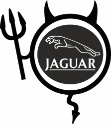 Sticker auto IMAGE Dracusor JAGUAR negru 19 x 21 cm 