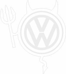 Sticker auto IMAGE Dracusor VOLKSWAGEN alb 19 x 21 cm 