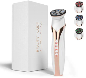 Aparat facial BLOOMANT Profesional 5 in 1 Vibratii VR Terapie cu LED Microcurenti EMS Frecventa RF Lifting facial Reducerea petelor p 