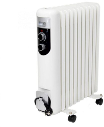 Calorifer cu ulei 11 elementi 3 trepte de incalzire 800 / 1200 / 2000 W Alb Termostat Protectie supraincalzire 