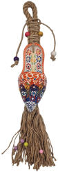 Decor de perete model papuc ceramic cu snur l50xl10 cm EHA - Multicolor/Oranj 