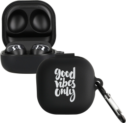 Husa kwmobile pentru Samsung Galaxy Buds 2 Pro/Galaxy Buds 2/Galaxy Buds Live Silicon Negru/Alb 58155.02 