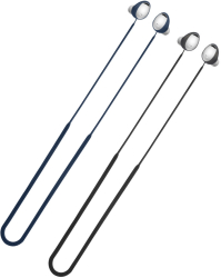 Set 2 Snur kwmobile pentru Samsung Galaxy Buds2 Pro Silicon Negru/Albastru 60106.02 