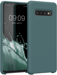 Husa Kwmobile pentru Samsung Galaxy S10 Verde Silicon 47732.207 