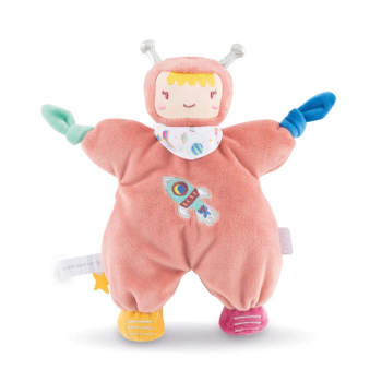 Jucarie de plus pentru somn bebelusi Corolle Mon Doudou Astronaut roz 25 cm 