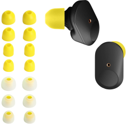 Set 14 Eartip kwmobile pentru Sony WF-1000XM3/WF-1000XM4 Silicon Galben/Alb 50710.06 
