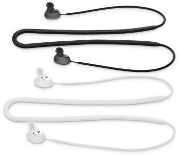 Set 2 Curele pentru casti Samsung Galaxy Buds 2 Kwmobile Negru/Alb Silicon 56697.01 