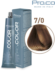 Vopsea de par profesional PRO.COLOR 100 ml - Pro.Co - 7/0 BLOND NATURAL 