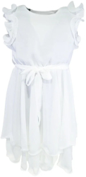 Rochie eleganta fara maneci pentru fete Mini Junior R290524-16 Alb 