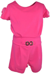 Salopeta cu maneca scurta pentru fete Mini Junior R290524-18 Fucsia 