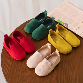 Balerini tip piele intoarsa Drool Culoare Verde Marime 25 
