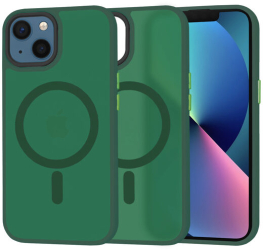 Husa pentru Apple iPhone 13 - Marmalis HaloFrost MagSafe Midnight Green 