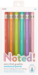 Notat - Creioane mecanice grafit extra gros - set de 6 cu citate motivationale 