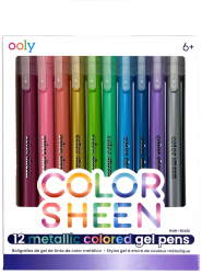 Pixuri cu gel colorate Metalice Color Sheen - Set de 12 