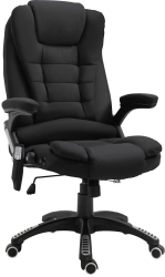 Scaun de birou cu masaj si incalzire rotativ textil negru max 120 kg 67x74x107-116 cm 