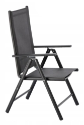 Scaun pentru gradina pliabil aluminiu gri 65x55x104 Chomik 