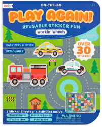 Set planse si jocuri cu abtibilduri repozitionabile - Vehicule 