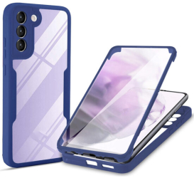 Husa pentru Samsung Galaxy S23 cu Folie de Protectie Marmalis ColorVerse 360 Blue 