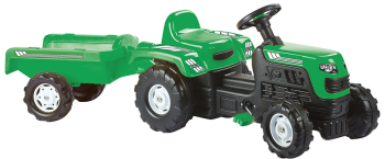 Tractor cu pedale si remorca Verde 52x144x45 cm - DOLU 