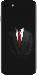 Husa din silicon compatibila cu Apple iPhone SE 2 2020 - model Mystery Man In Suit 