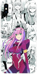 Husa din silicon compatibila cu Apple iPhone XS Max - model Anime Zero Two 