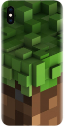 Husa din silicon compatibila cu Apple iPhone XS Max - model Minecraft 