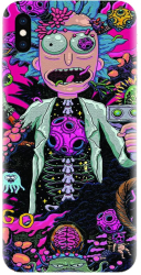 Husa din silicon compatibila cu Apple iPhone XS Max - model Rick And Morty 