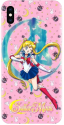 Husa din silicon compatibila cu Apple iPhone XS Max - model Sailor Moon 