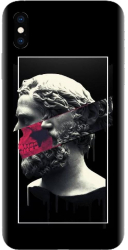 Husa din silicon compatibila cu Apple iPhone XS Max - model Smoking Sculpture 