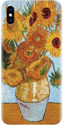 Husa din silicon compatibila cu Apple iPhone XS Max - model Sunflowers 2 